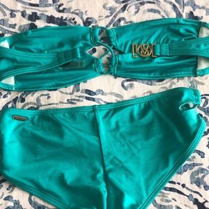 Victoria’s Secret Aqua bandeau bikini